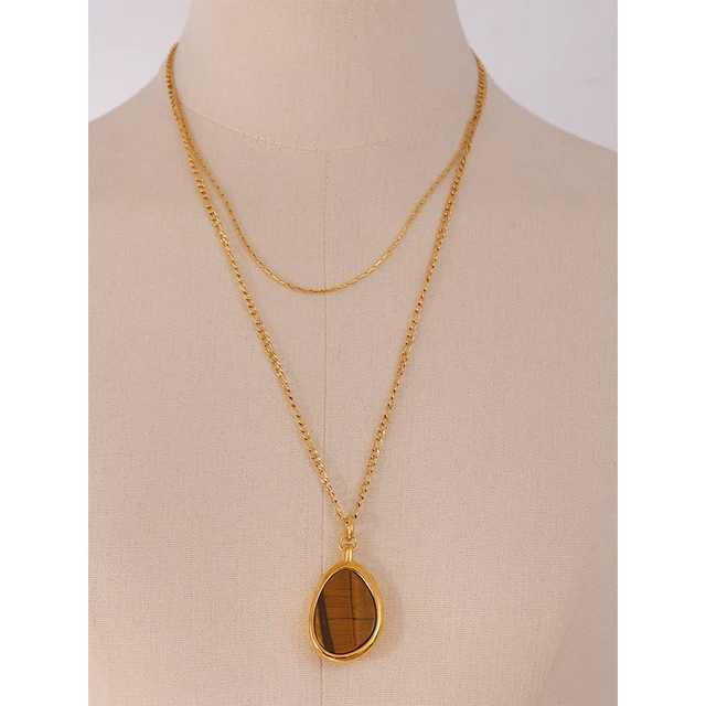 Tigers Eye dual Necklace