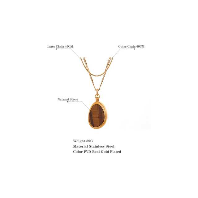 Tigers Eye dual Necklace