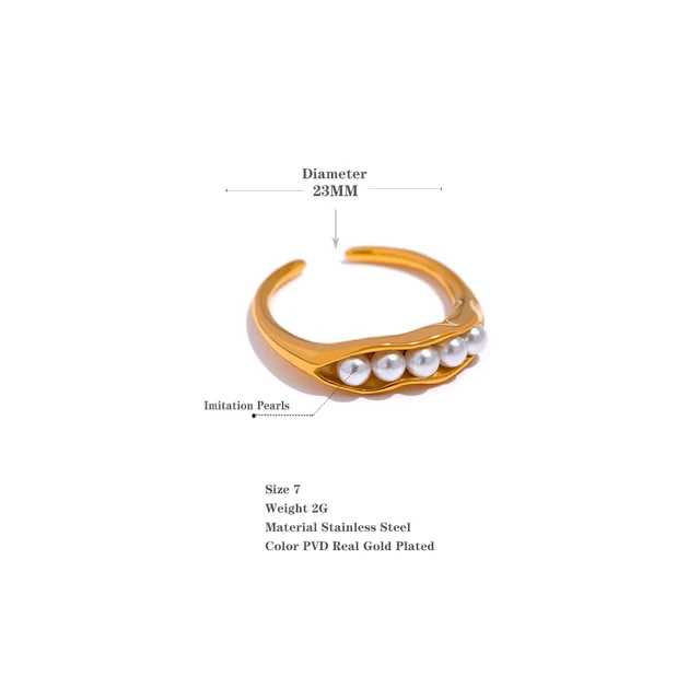 baccello di perle Ring
