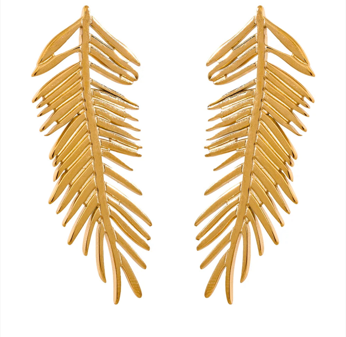 Forest Gold Leaf Earrings