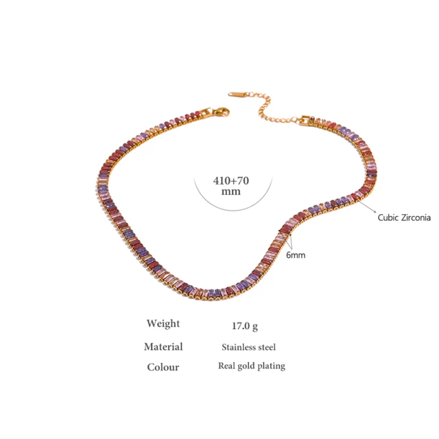 Polýchromo Necklace (Pure Zirconia)