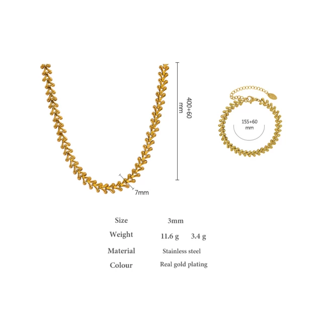 Regal Ferns chain necklace