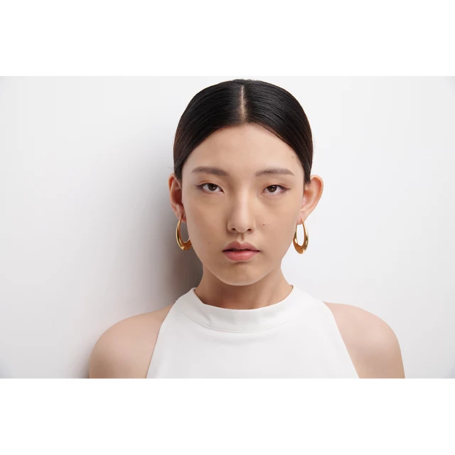 Oro Ovale hoops