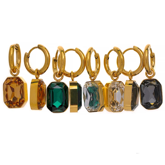Estelle Crystal Earrings (Champagne)