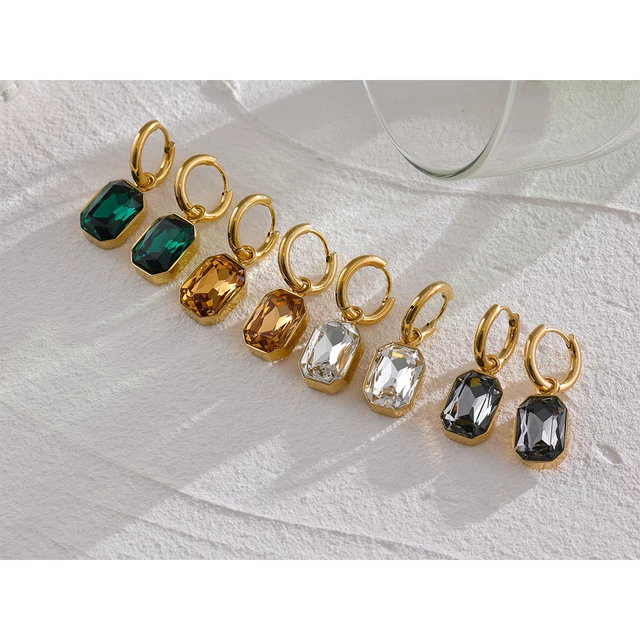 Estelle Crystal Earrings (Champagne)
