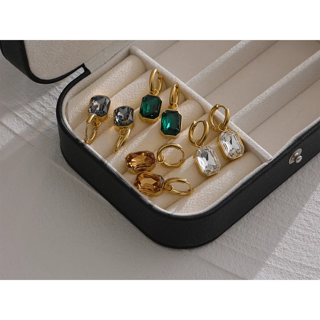 Estelle Crystal Earrings (Champagne)