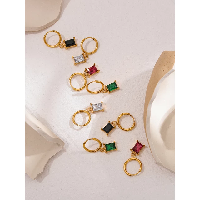 Genevieve Earrings (Emerald Green)
