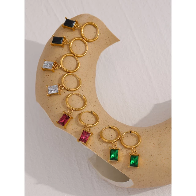Genevieve Earrings (Emerald Green)