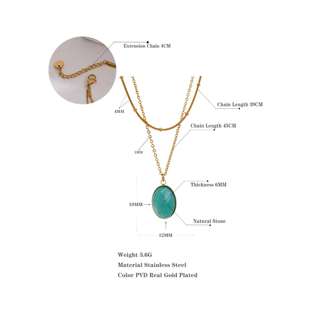Ophélie Necklace (Turquoise)