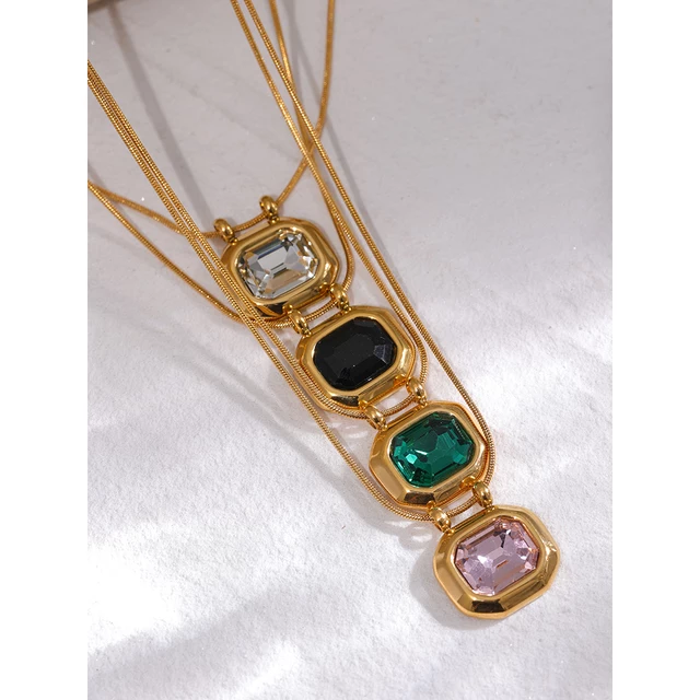 Léna Necklace (Emerald Green)