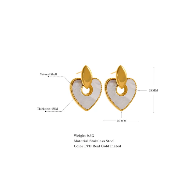 Monique Heart Earrings