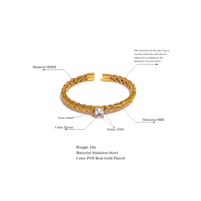 le tressé Cuff (Pure White)