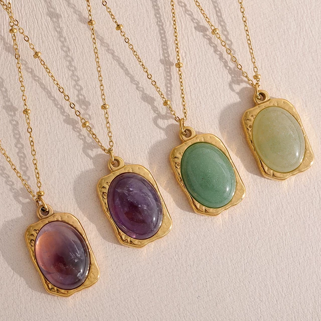 Ariana purple garnet Necklace