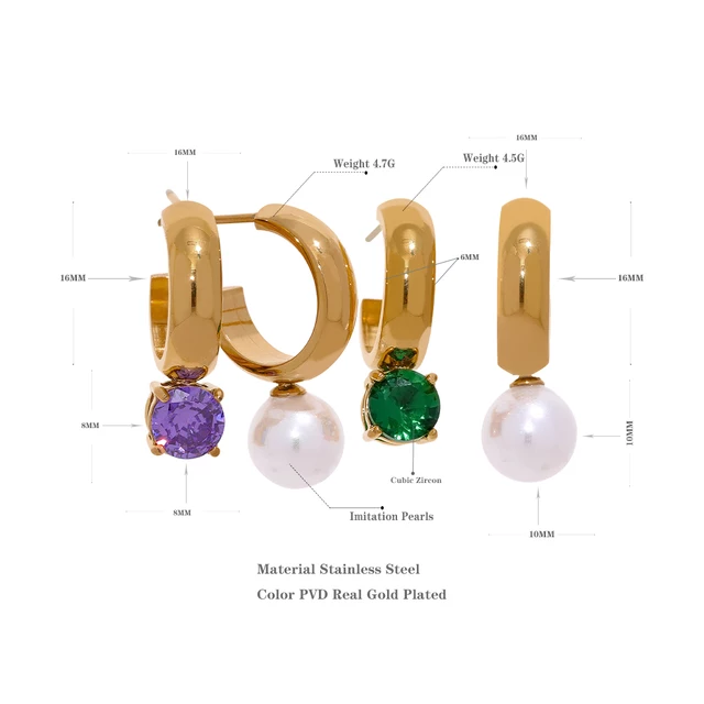 Lunette Earrings (Emerald Green)