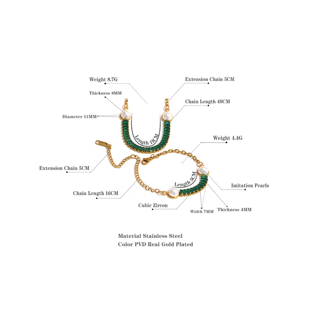 Lourdes Necklace (Emerald Green)