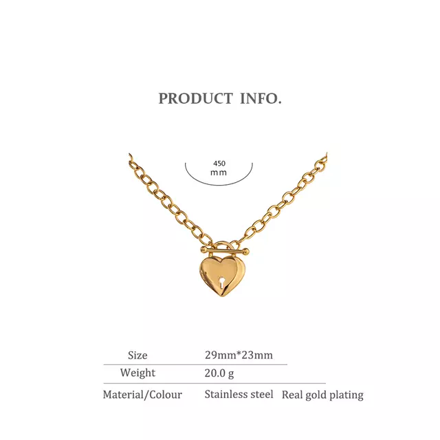 coeur verrouillé Pendant