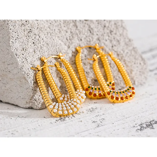 Evelia Earrings (Three Tone CZ)