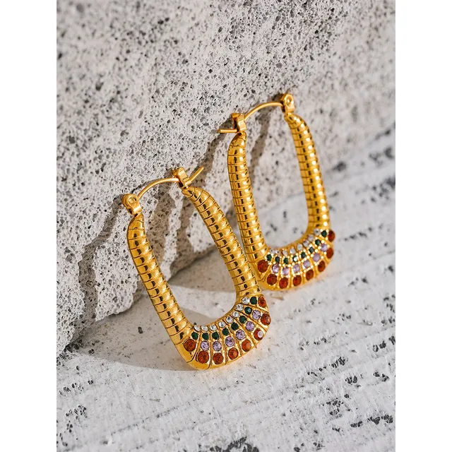 Evelia Earrings (Three Tone CZ)