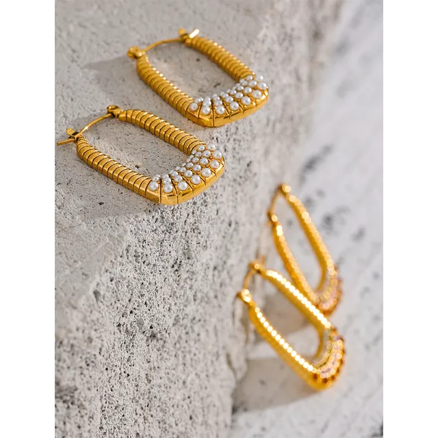Evelia Earrings (Three Tone CZ)