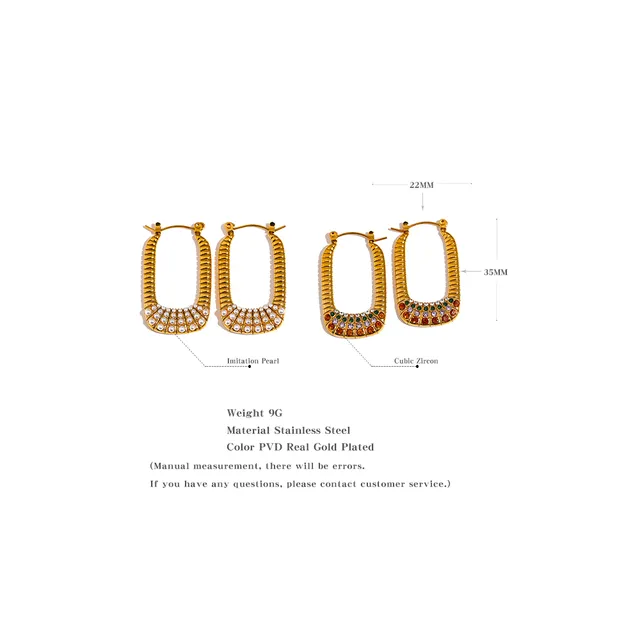 Evelia Earrings (Three Tone CZ)