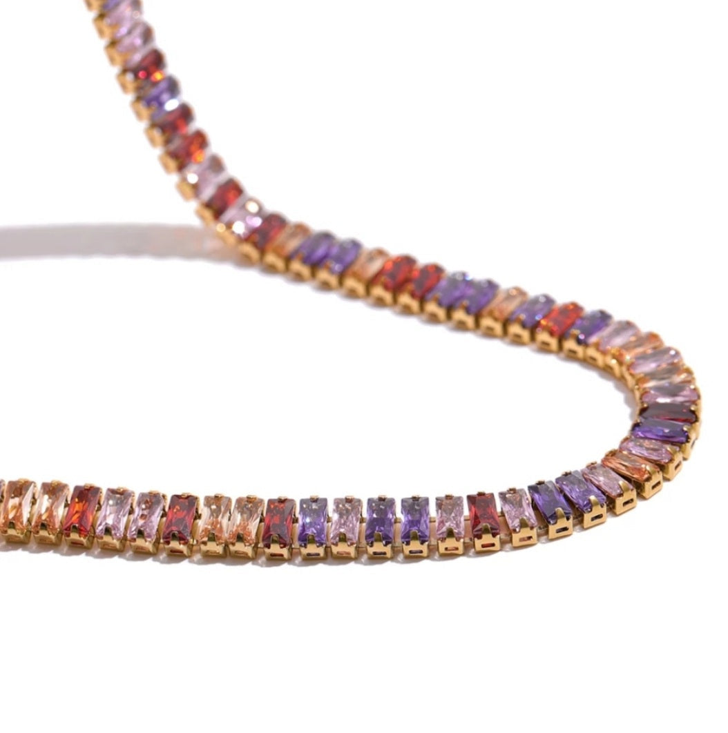 Polýchromo Necklace (Pure Zirconia)