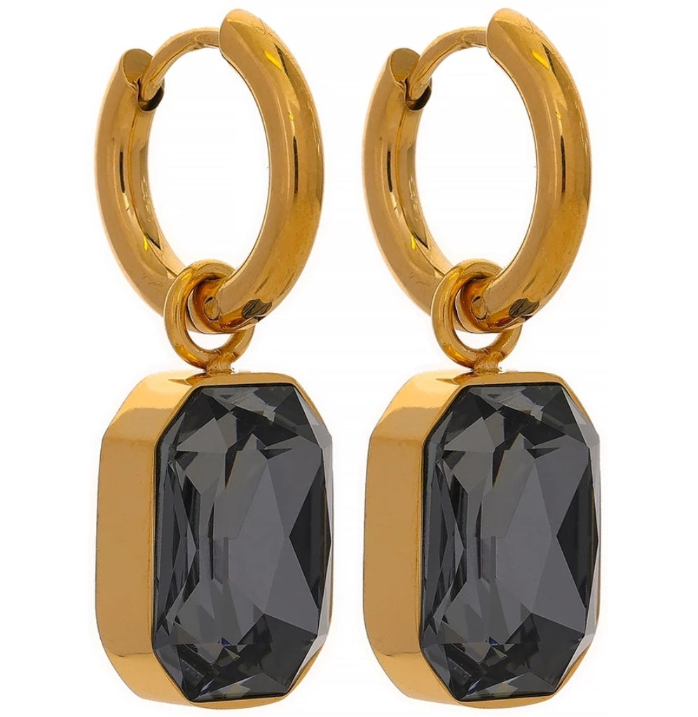 Estelle Crystal Earrings (Champagne)