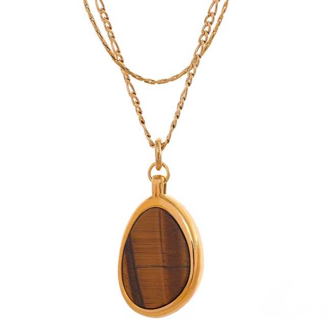 Tigers Eye dual Necklace