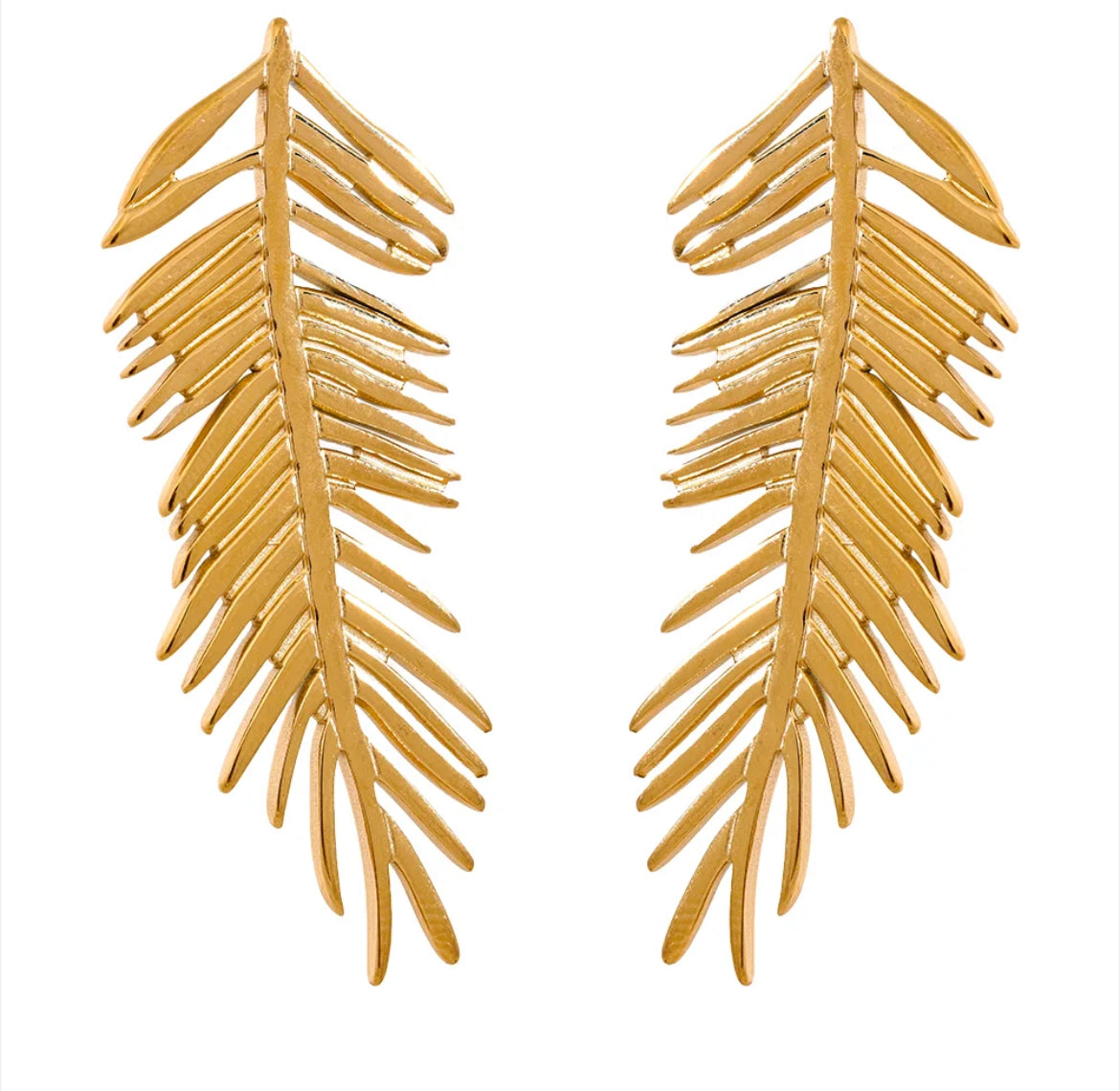 Forest Gold Leaf Earrings