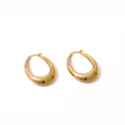 Oro Ovale hoops