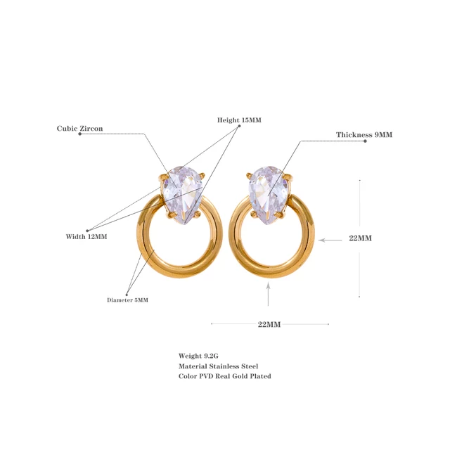 Adèle Earrings (Pure Zirconia)