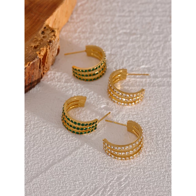 Pandora Hoops (Emerald Green)