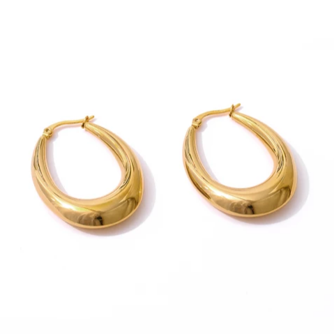 Oro Ovale hoops