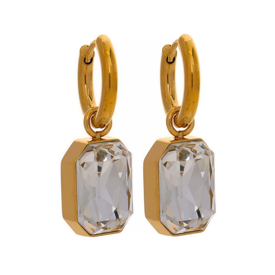 Estelle Crystal Earrings (White)