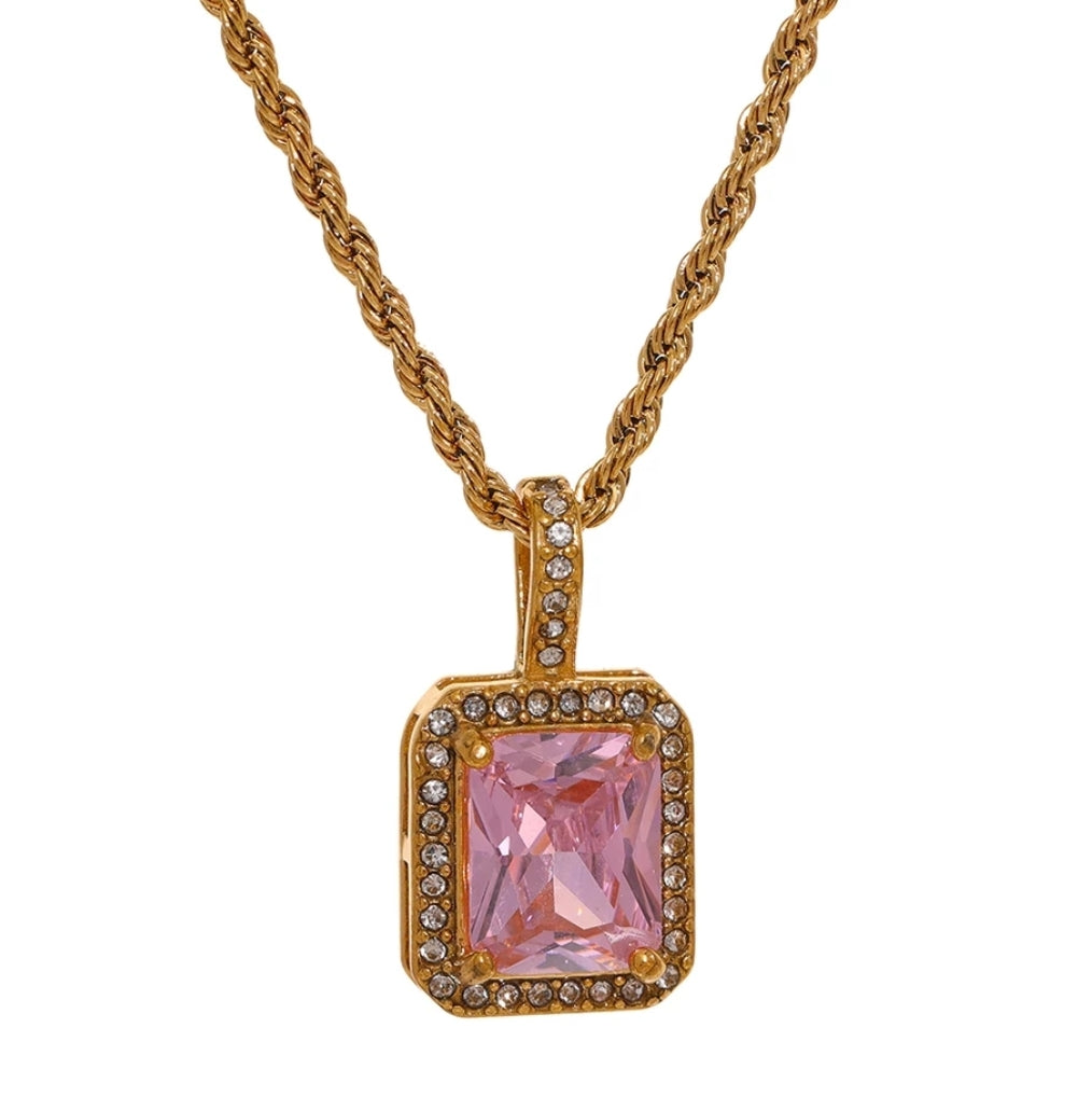 Victoria Pendant (Pink Zirconia)