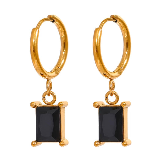 Genevieve Earrings (Black Diamond)