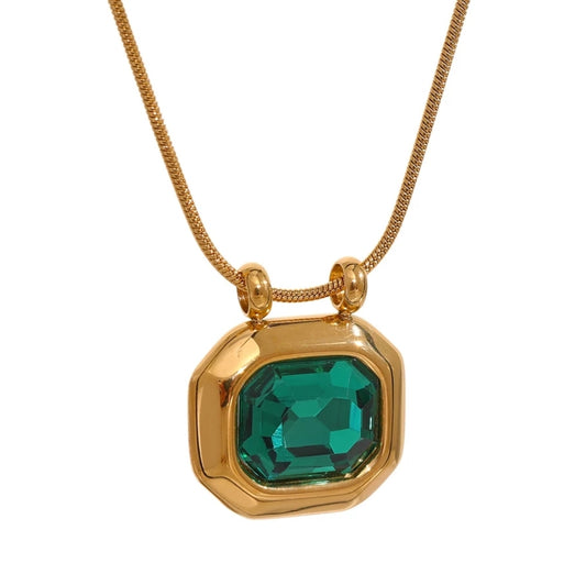 Léna Necklace (Emerald Green)