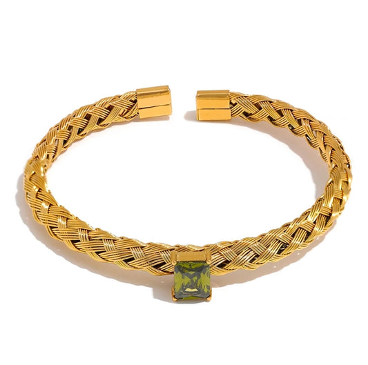 le tressé Cuff (deep Green)