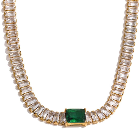 Annette Necklace (Emerald Green)