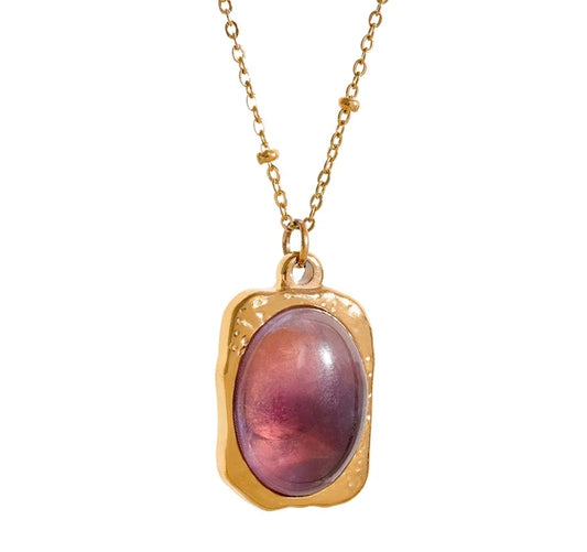 Ariana purple garnet Necklace